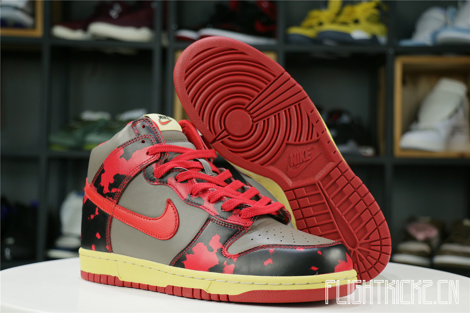 Nike Dunk High 1985 Red Acid Wash