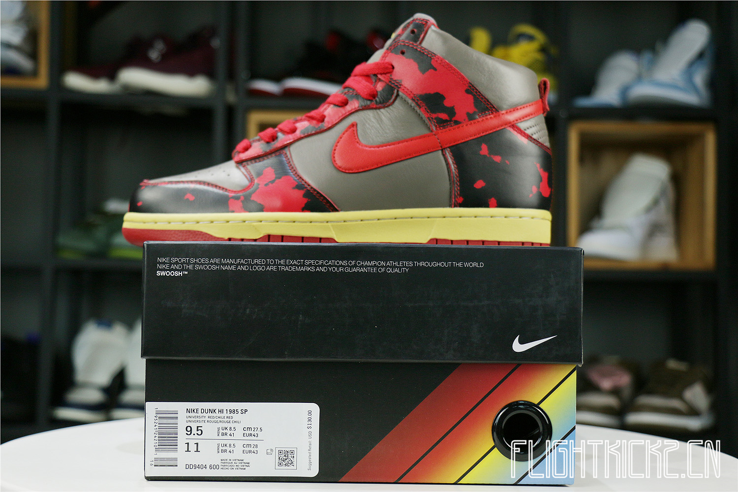 Nike Dunk High 1985 Red Acid Wash