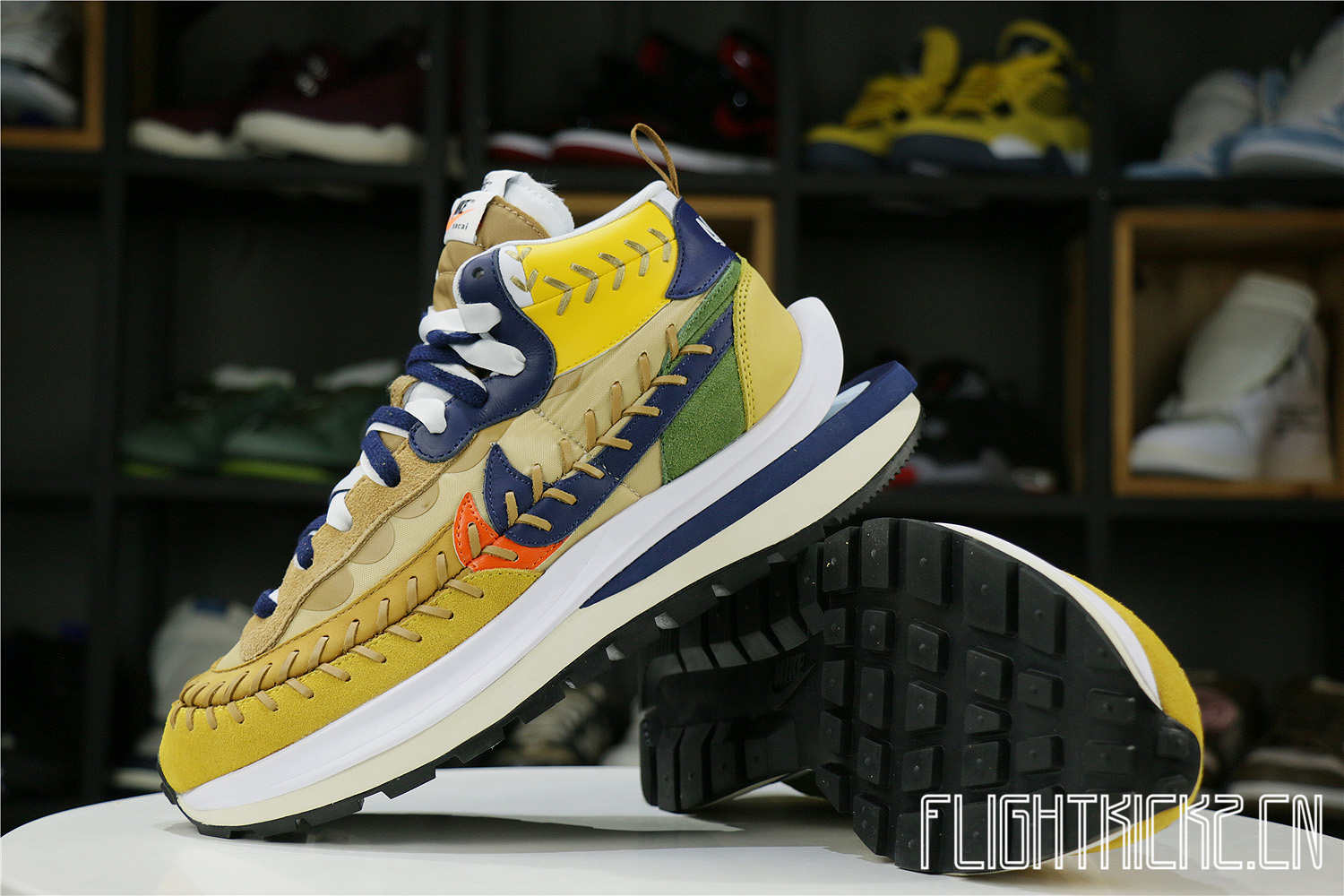 Nike Vaporwaffle sacai Jean Paul Gaultier Sesame Blue