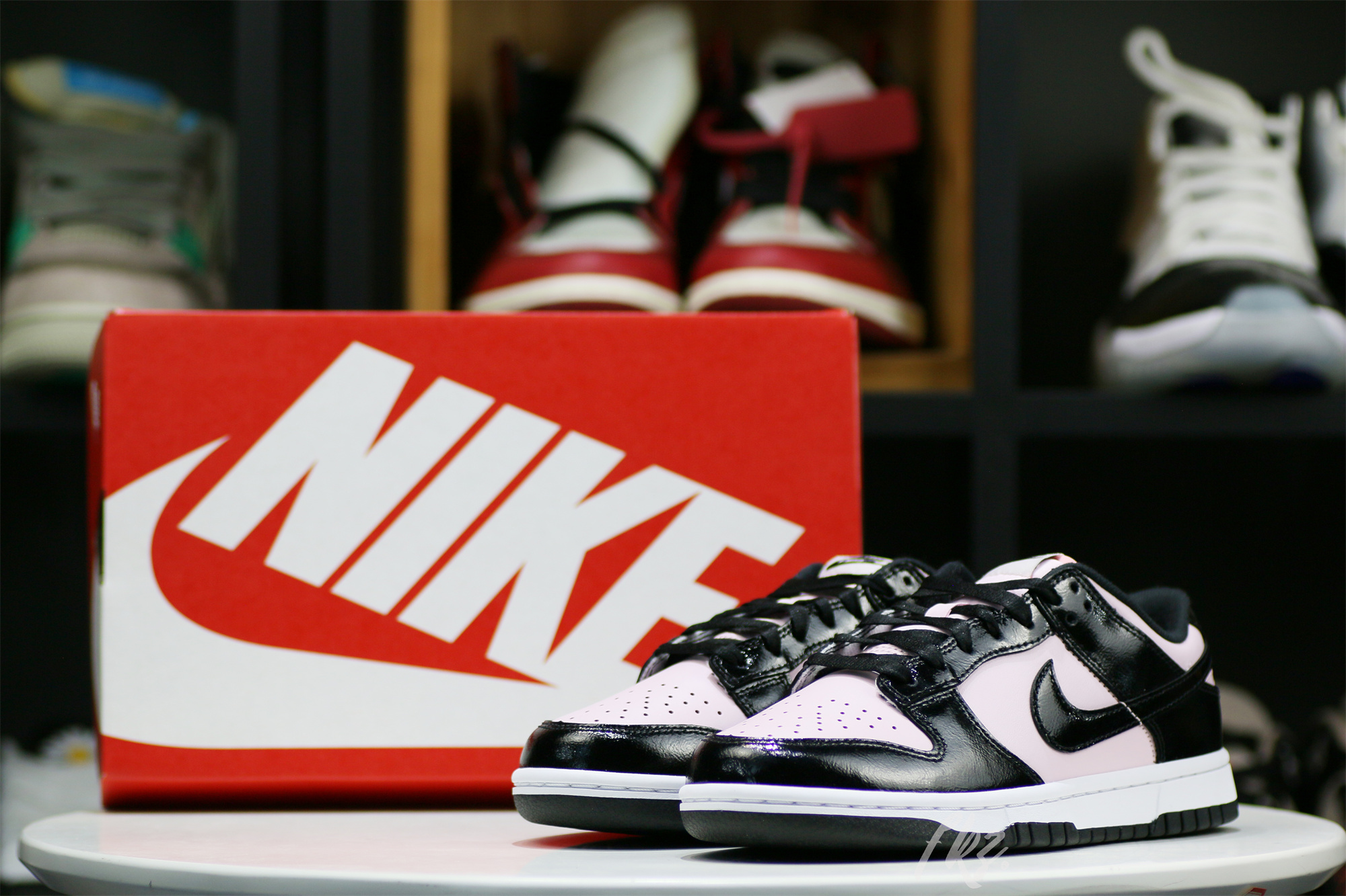 Nike Dunk Low Pink and Black Patent