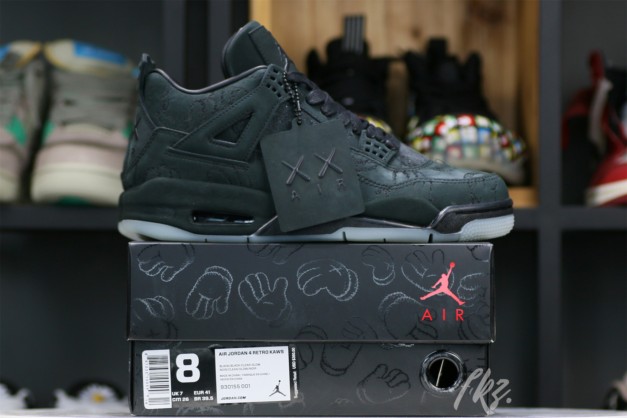 Kaws X Air Jordan 4 Retro Black 2017( Ln5 A1 Batch)