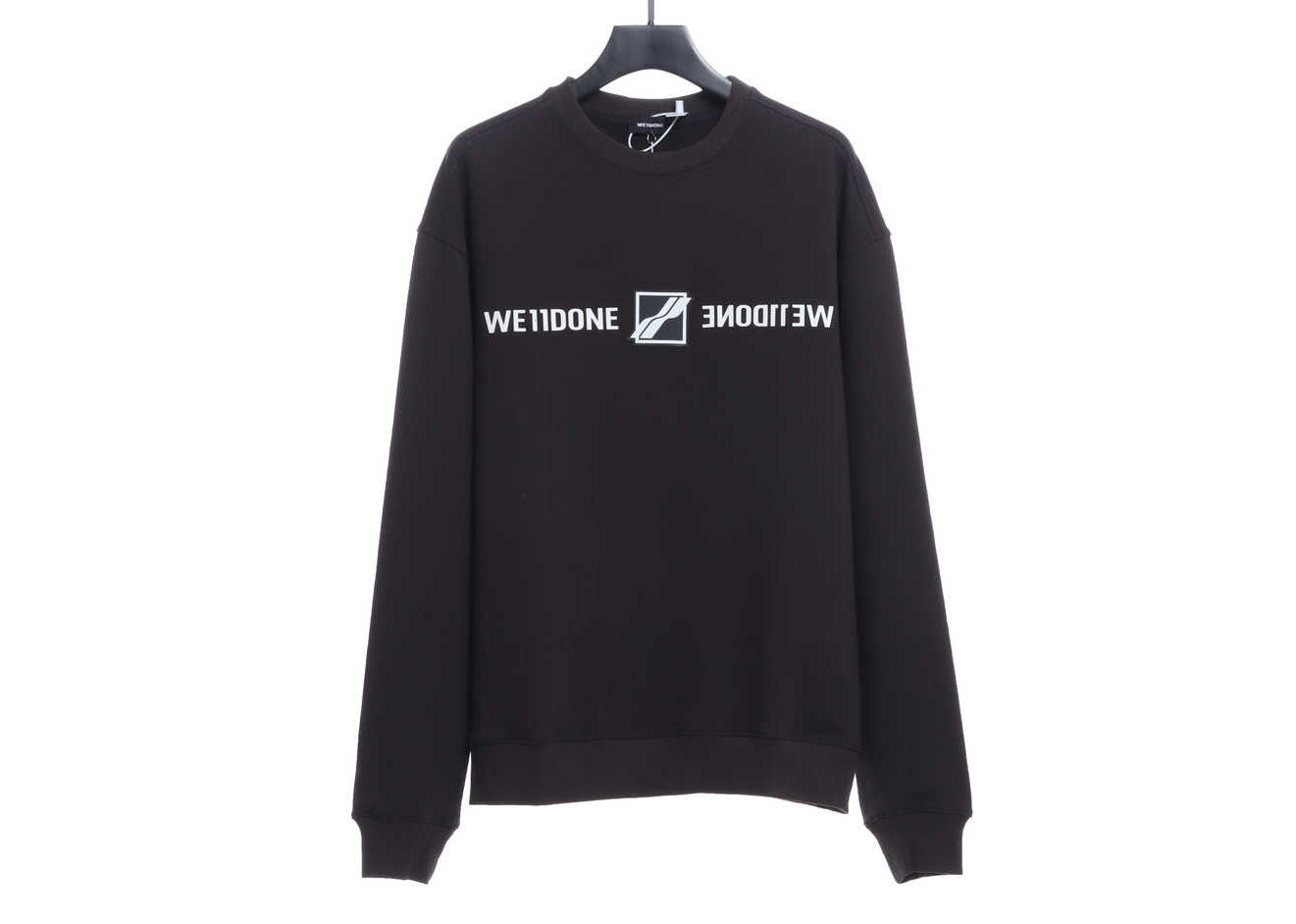 W3LL mirror image silicone letter hoodie