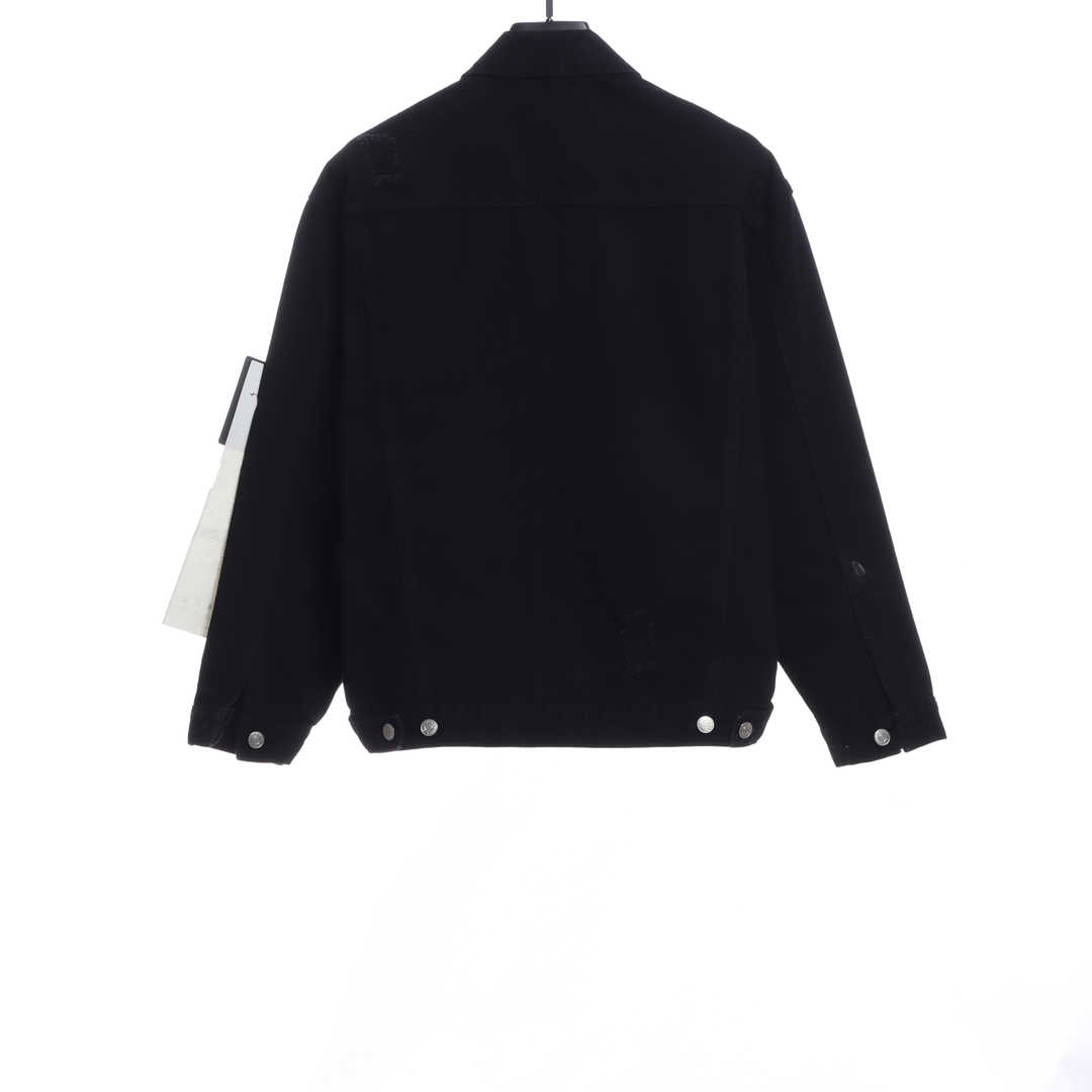 St0ne Island distressed armband denim jacket