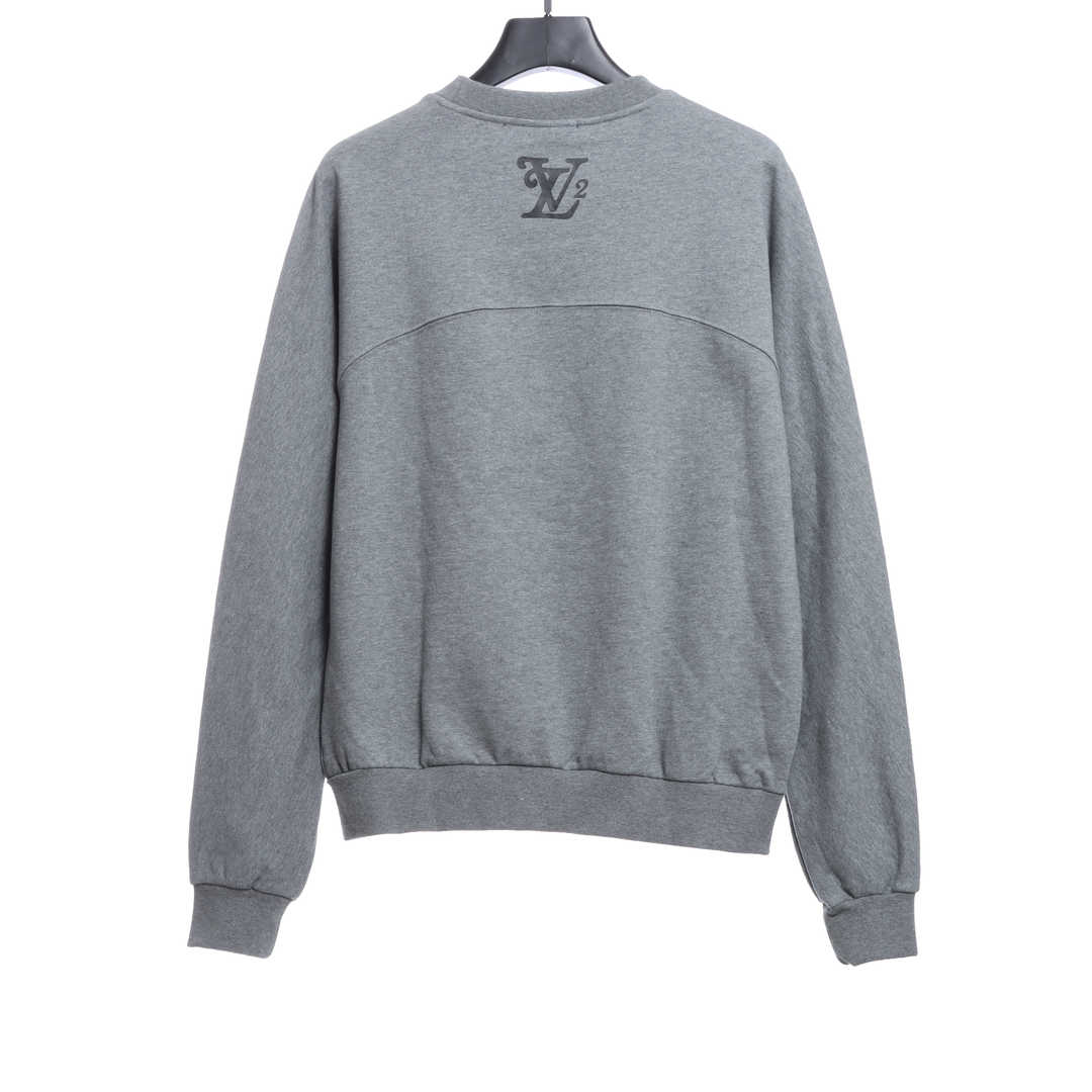 L× Nigo Edition Grey Raglan Sleeve Crew Neck Hoodie