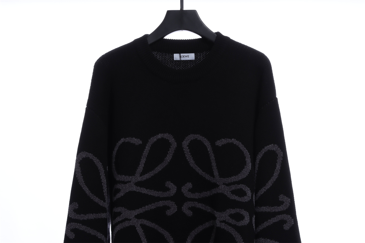 LOEVVE 22SS autumn and winter new round neck jacquard wool sweater