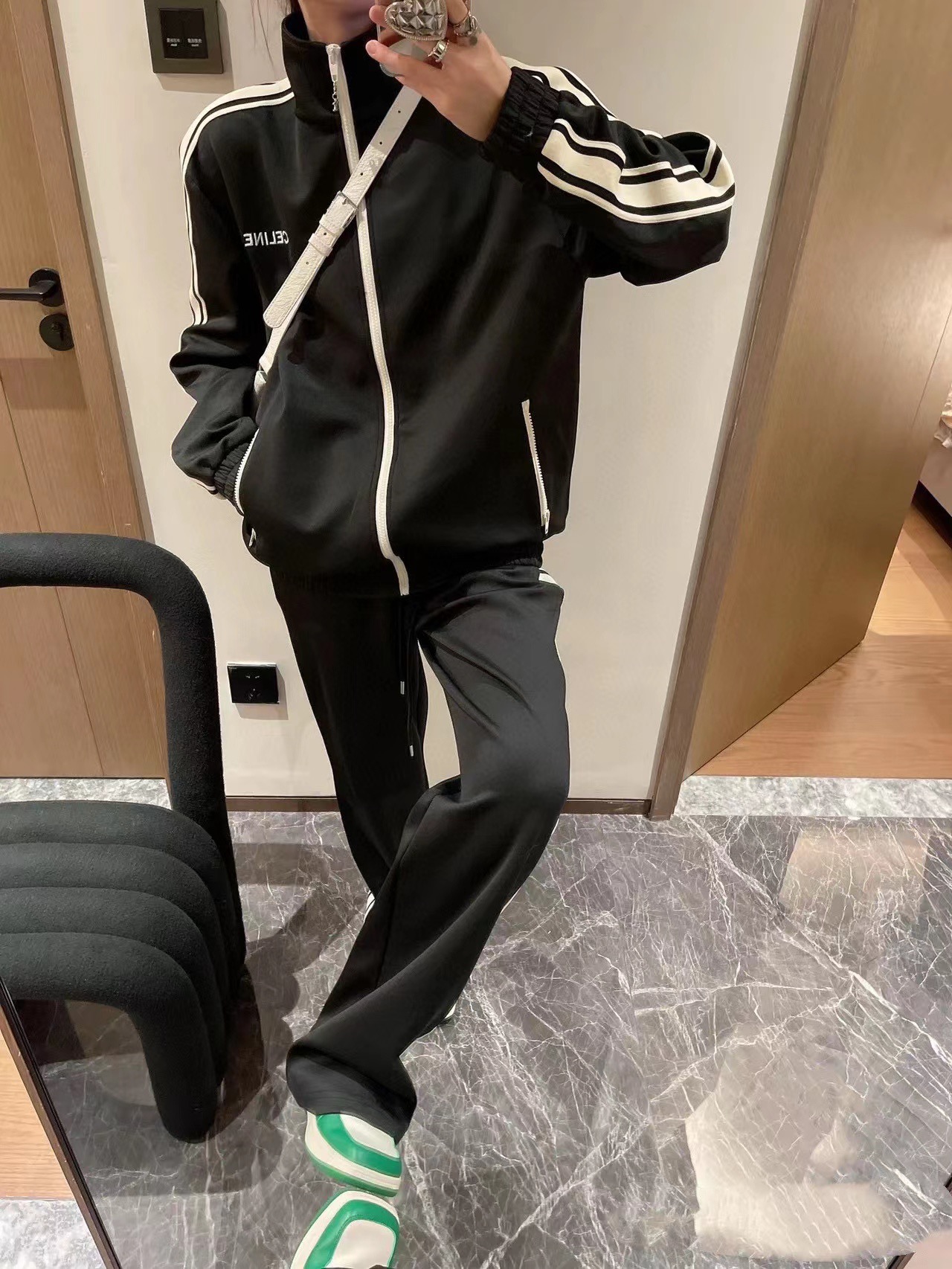 C3l1ne side webbing panel suit trousers