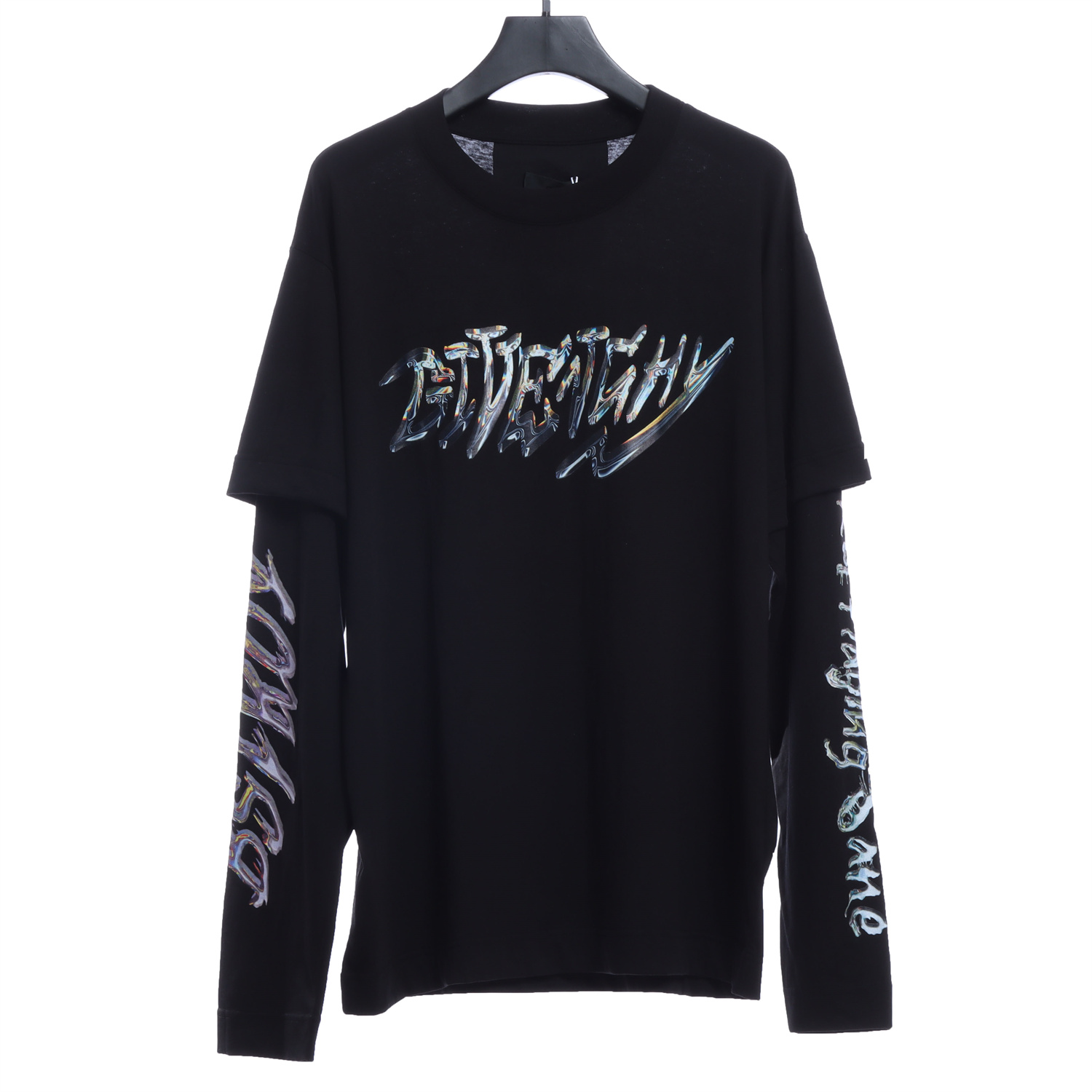 GVC X BSTROY 22FW joint metal printing fake two long-sleeved T-shirts