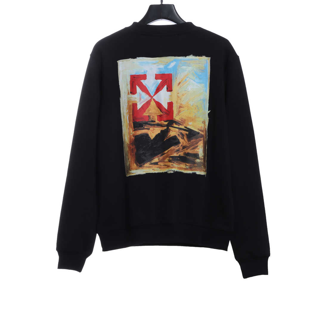 OFFWHITE (OW) environmental limited logo red arrow sweatshirt
