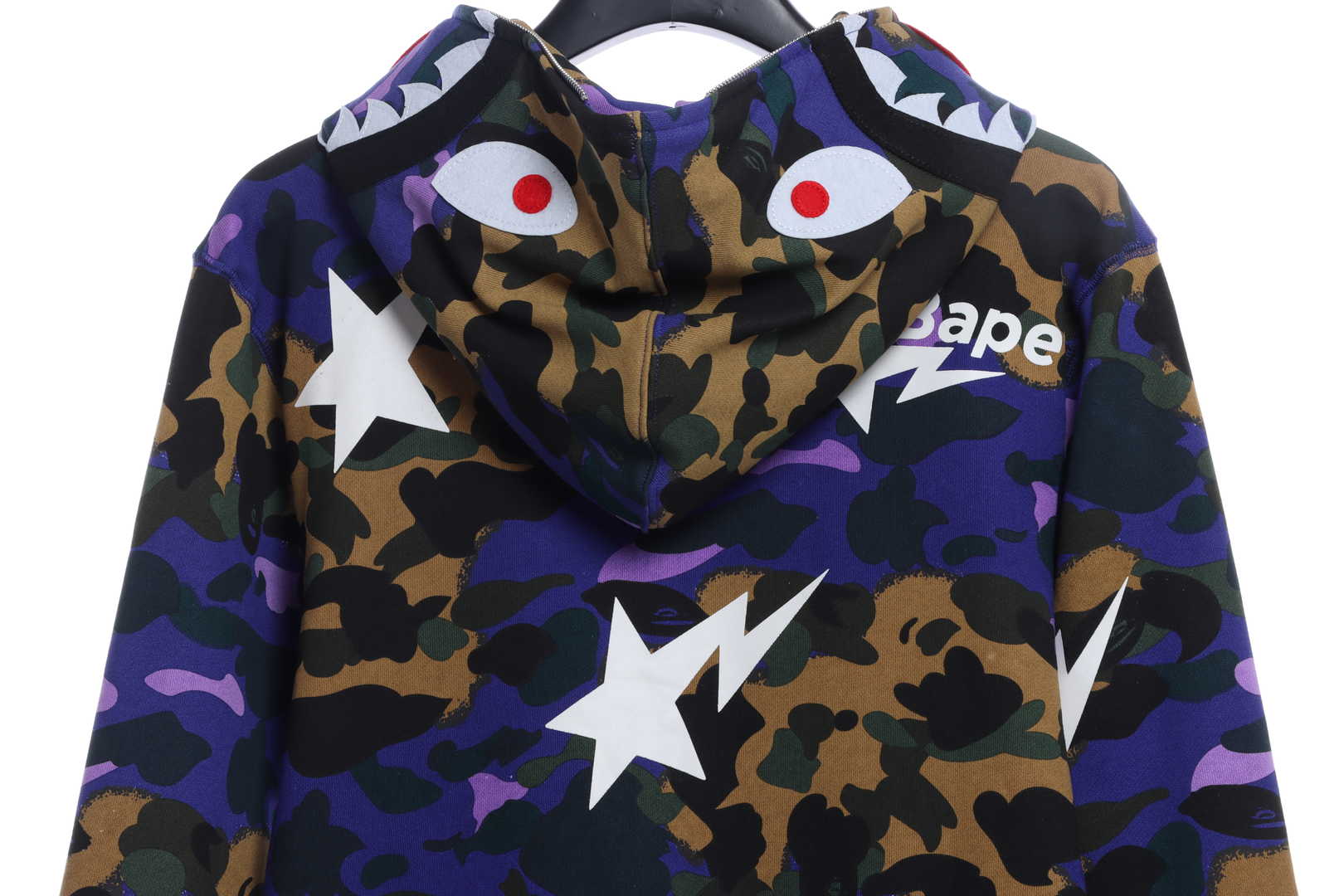 BAPExHP Joint Purple Shark Zipper Hoodie