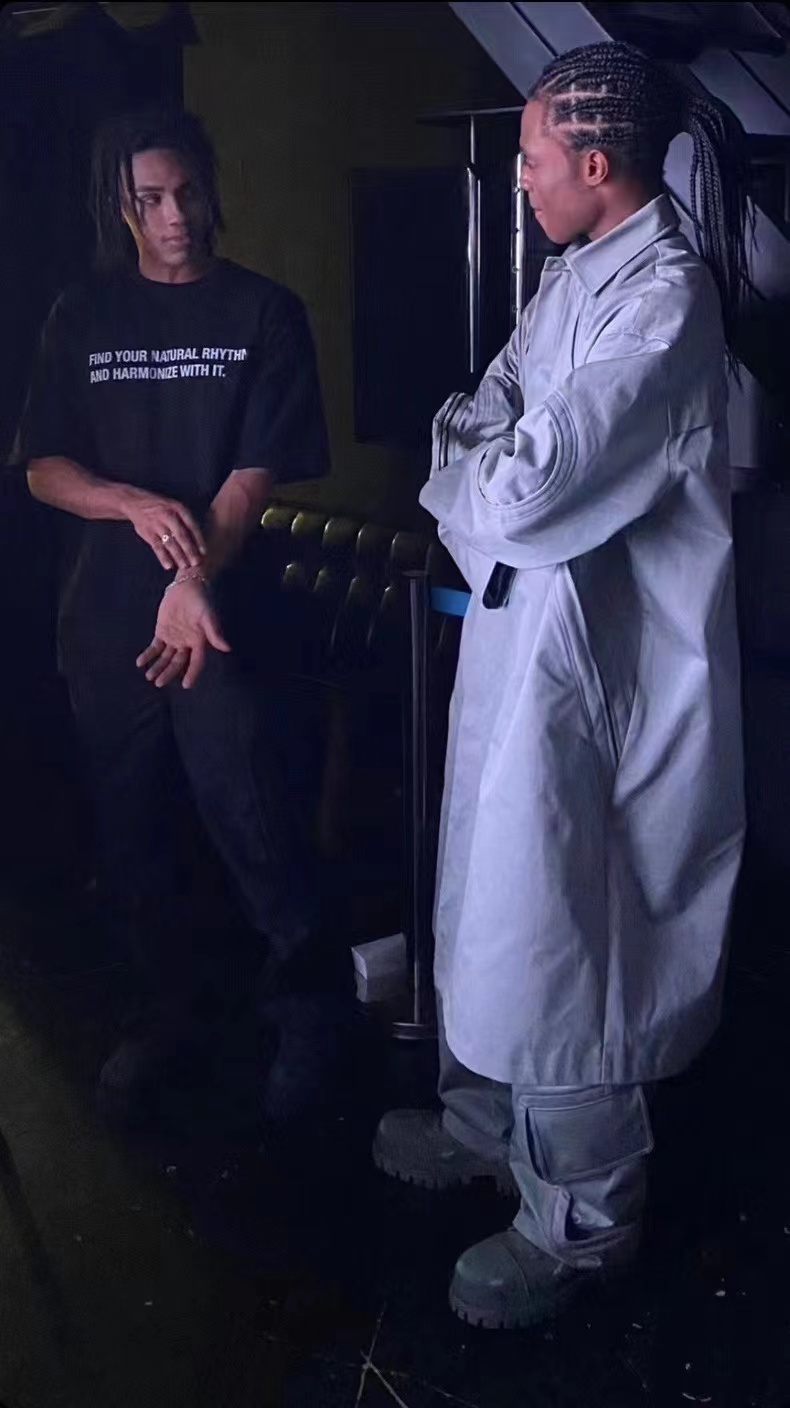 FAR.ARCHIVE Double Row Slogan Letter Short Sleeve T-Shirt