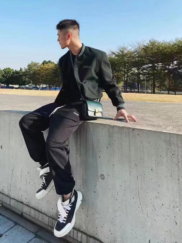 S-l3na capsule collection embroidered logo terry trousers