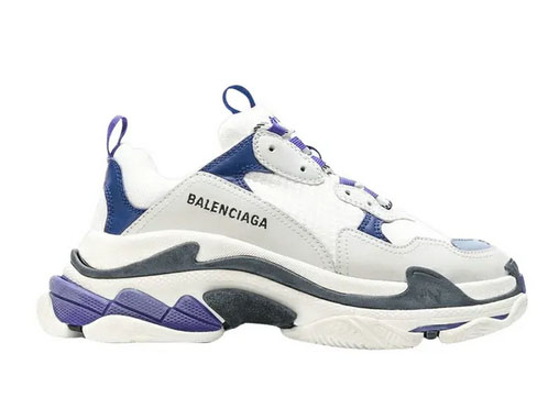 Balenciag* Wmns Triple S Trainer ‘White Navy Purple’