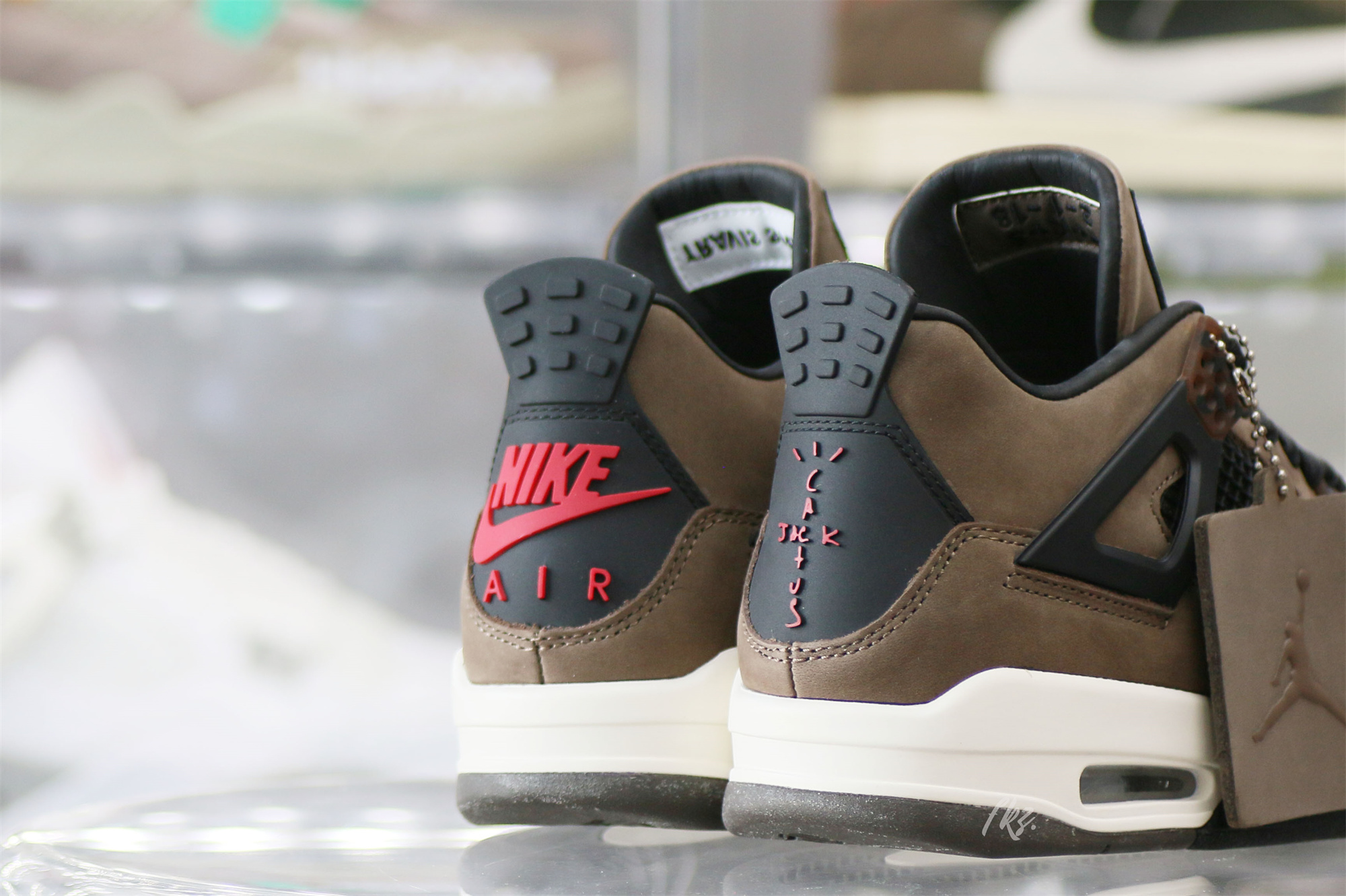 Air Jordan 4 Retro Travis Scott Olive Custom Shoes