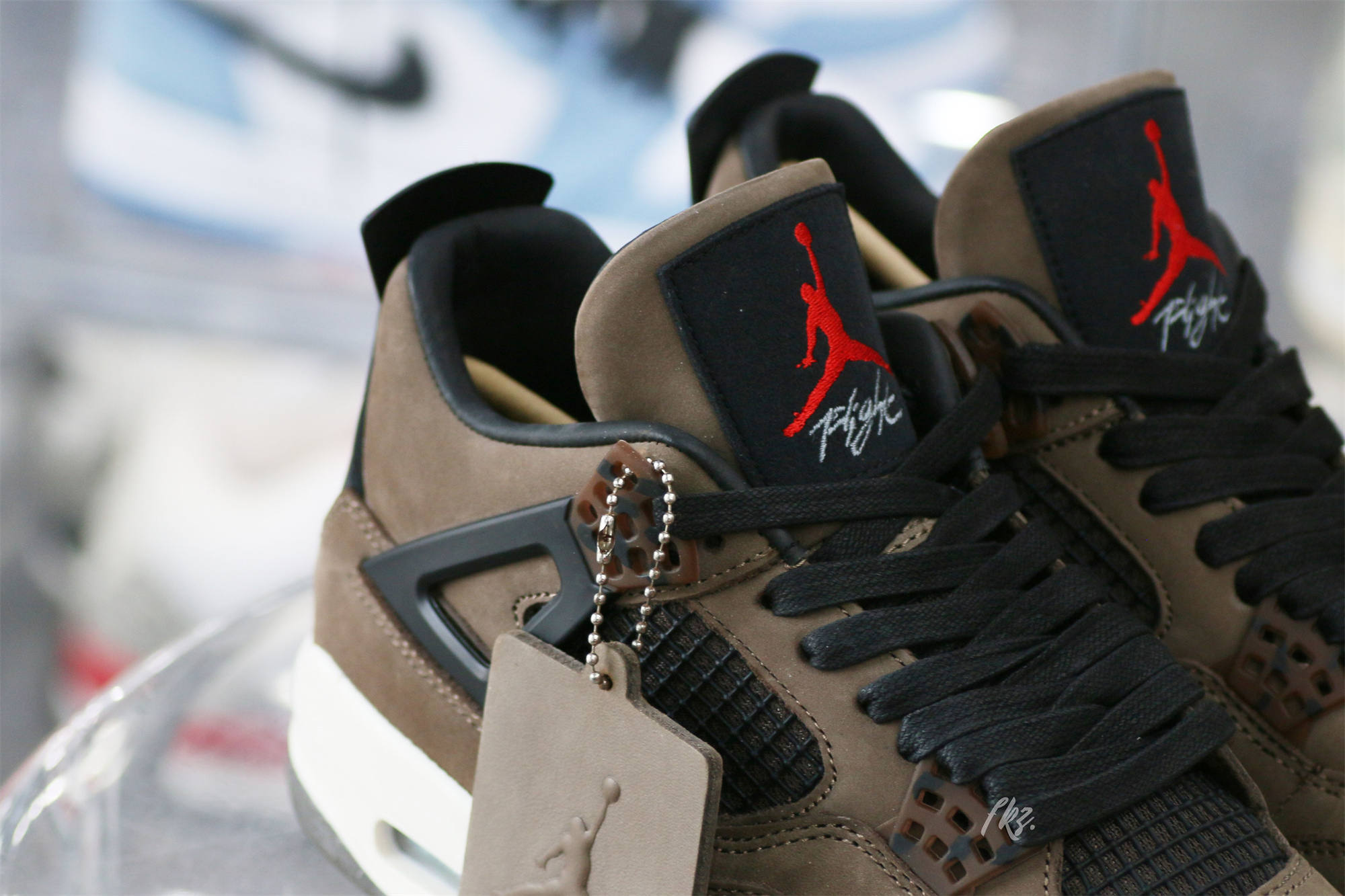 Air Jordan 4 Retro Travis Scott Olive Custom Shoes