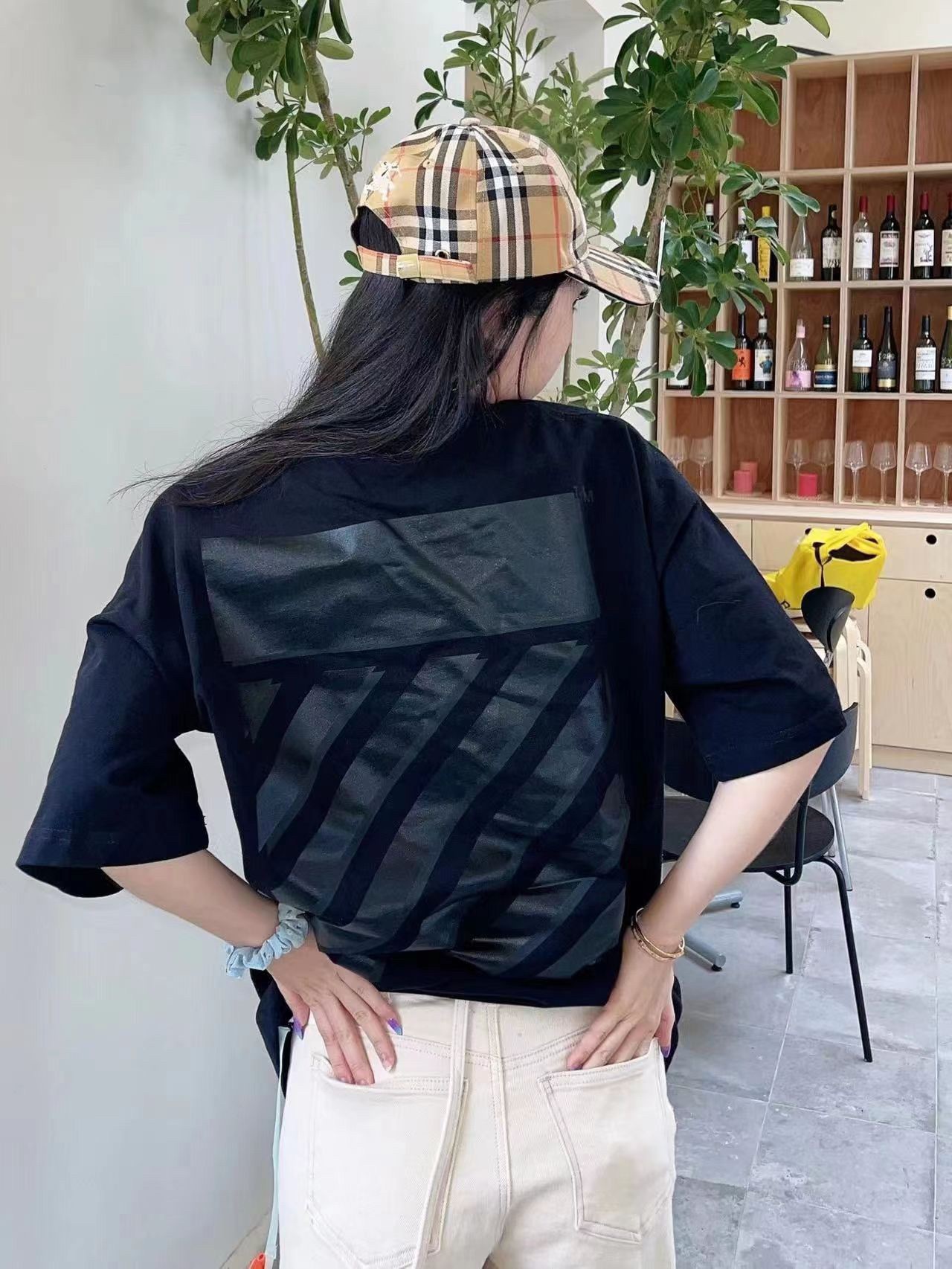 0W Overlap Zebra Arrow Print Short Sleeve