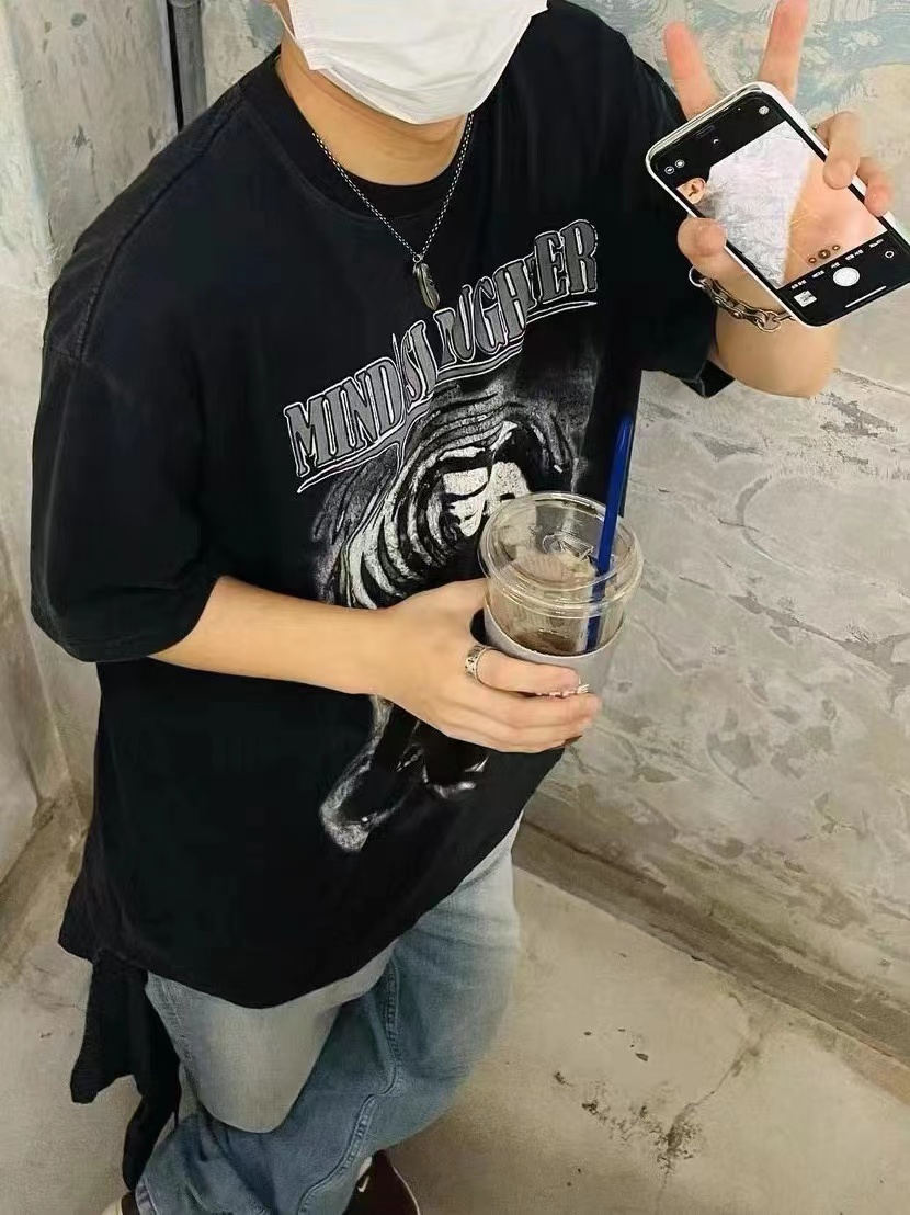 Gra1lz Washed Portrait Short Sleeve T-Shirt