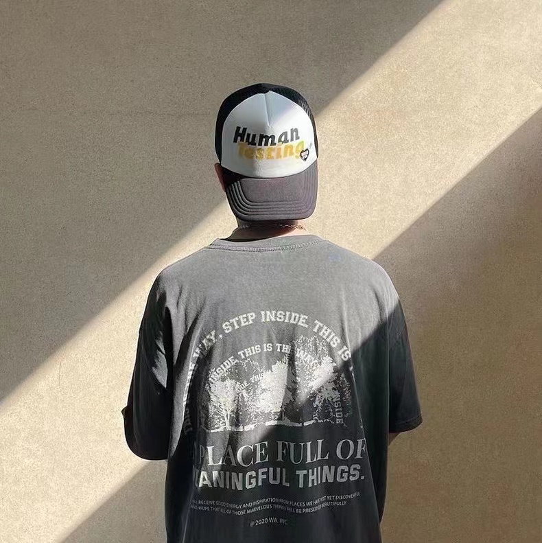 FAR.ARCHIVE White Letter Print Short Sleeve T-Shirt