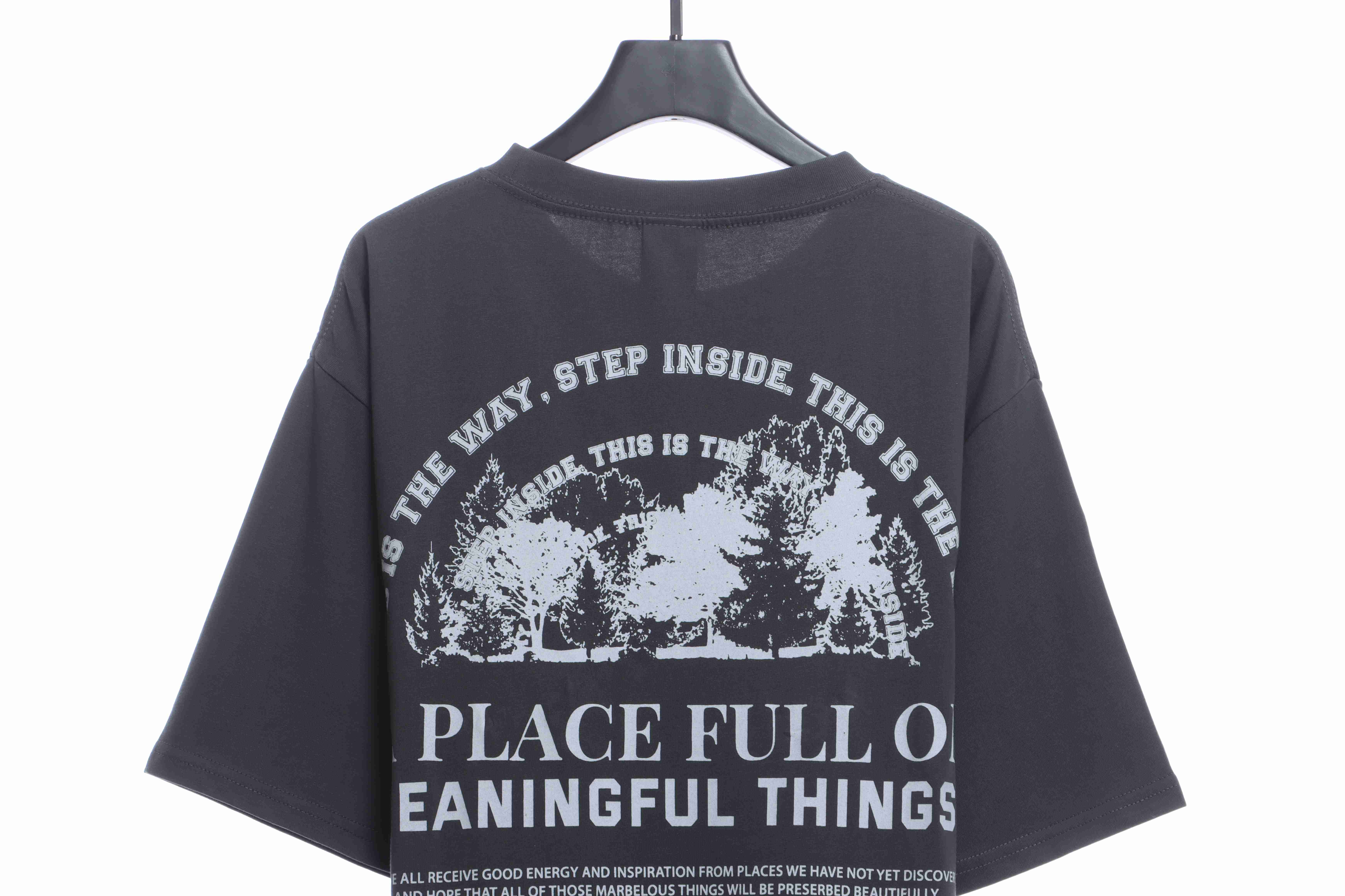 FAR.ARCHIVE White Letter Print Short Sleeve T-Shirt