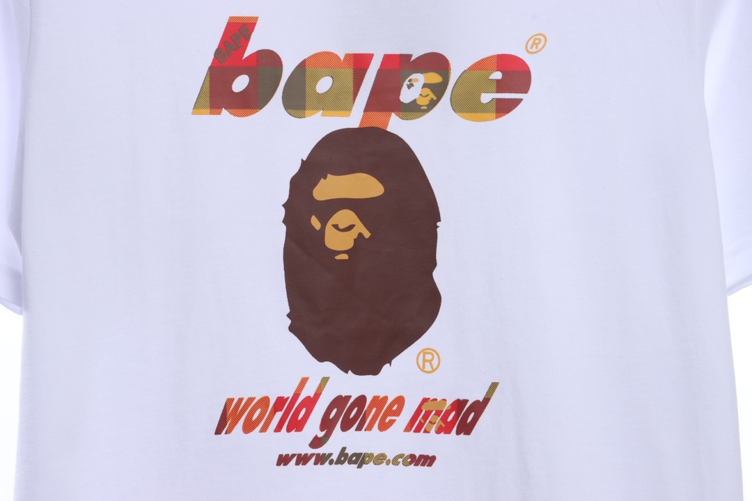 BAPE ape head crazy world series short sleeves