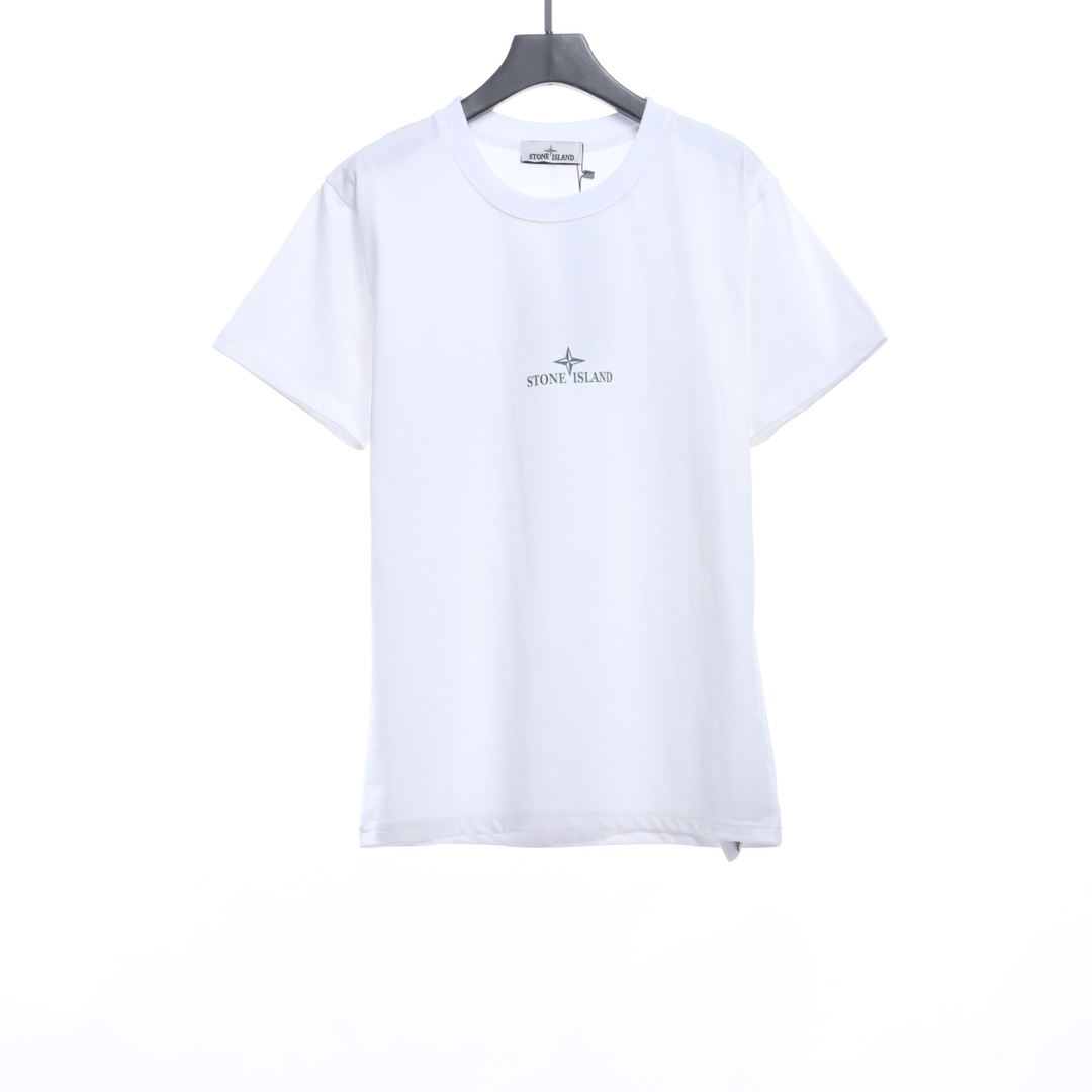 Stone Island Back Large Compass Logo Print Short Sleeves