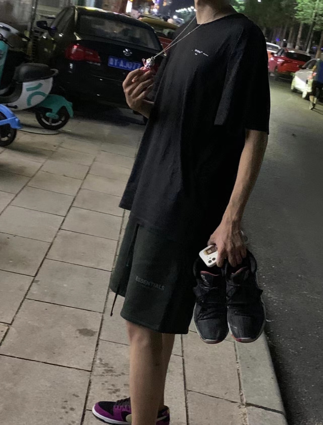 FOG Eighth Season Flocked Print Letter Shorts