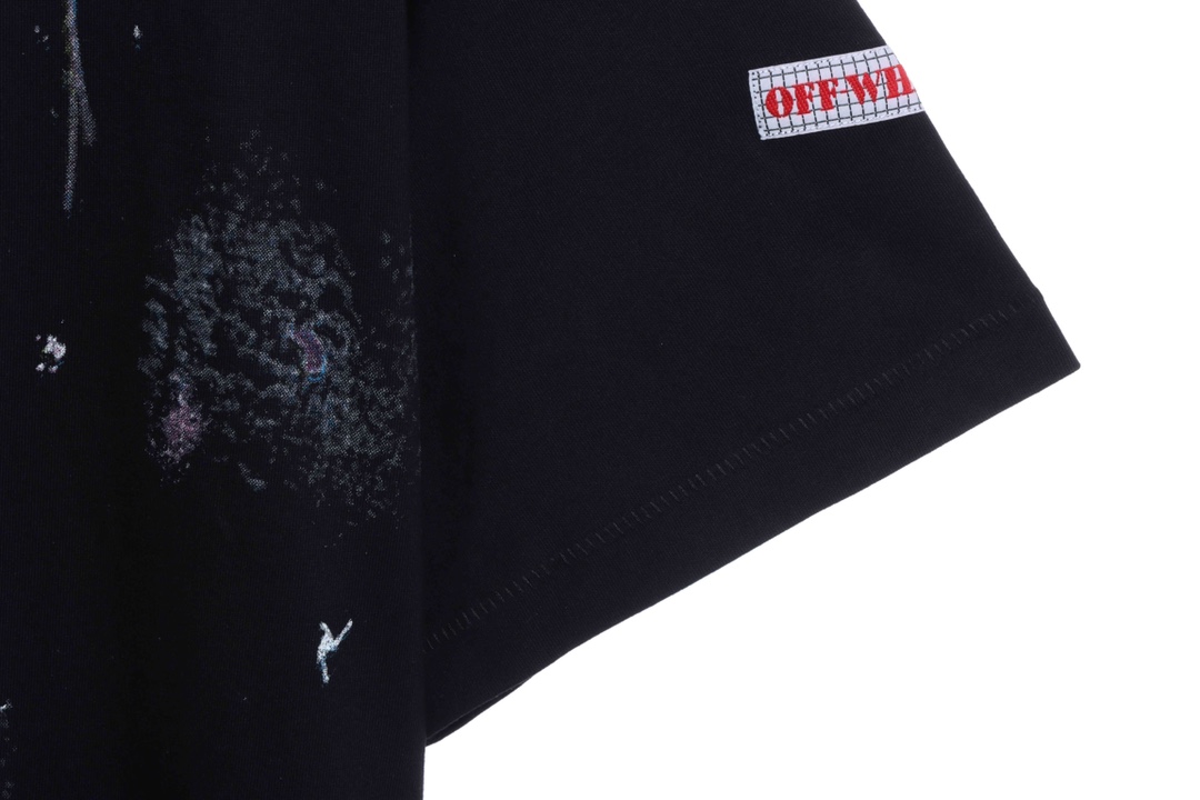 OW starry sky fireworks splash ink arrow short sleeves