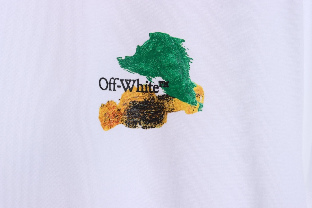 OW Environmental Protection Ink hand-painted graffiti short sleeves