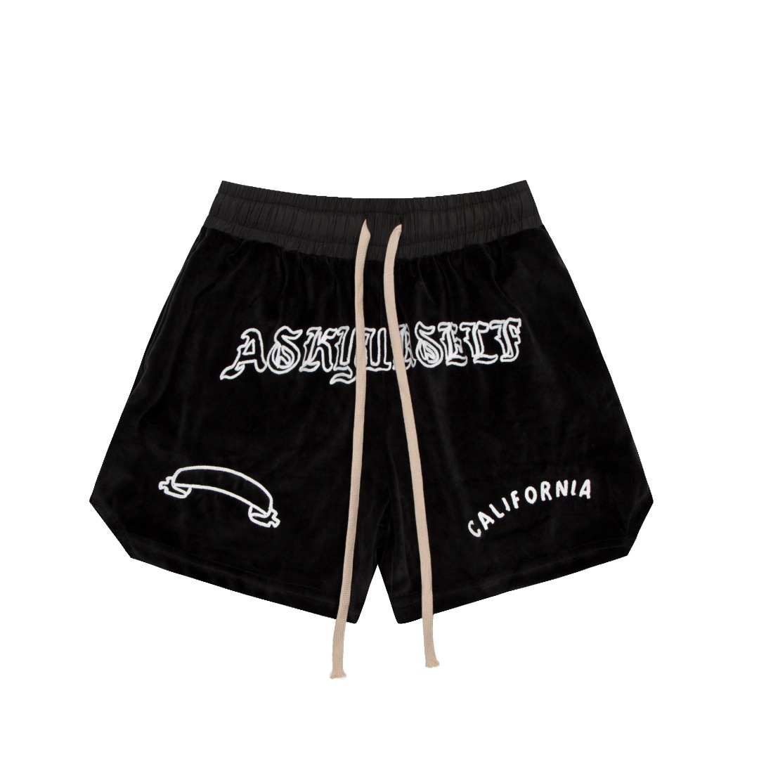 Letter high street flocking shorts