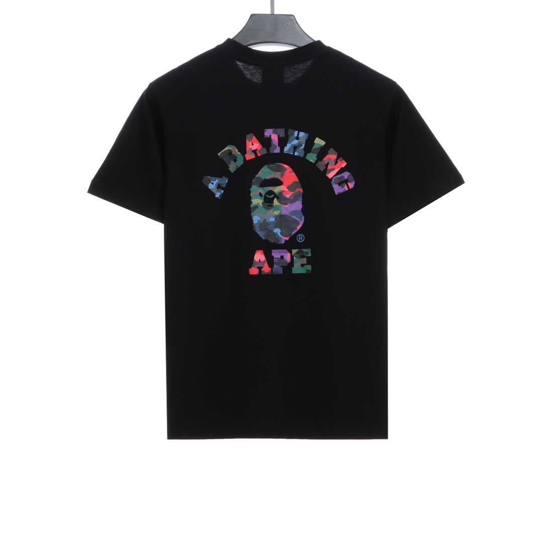 BAPE colorful camouflage printing short sleeves