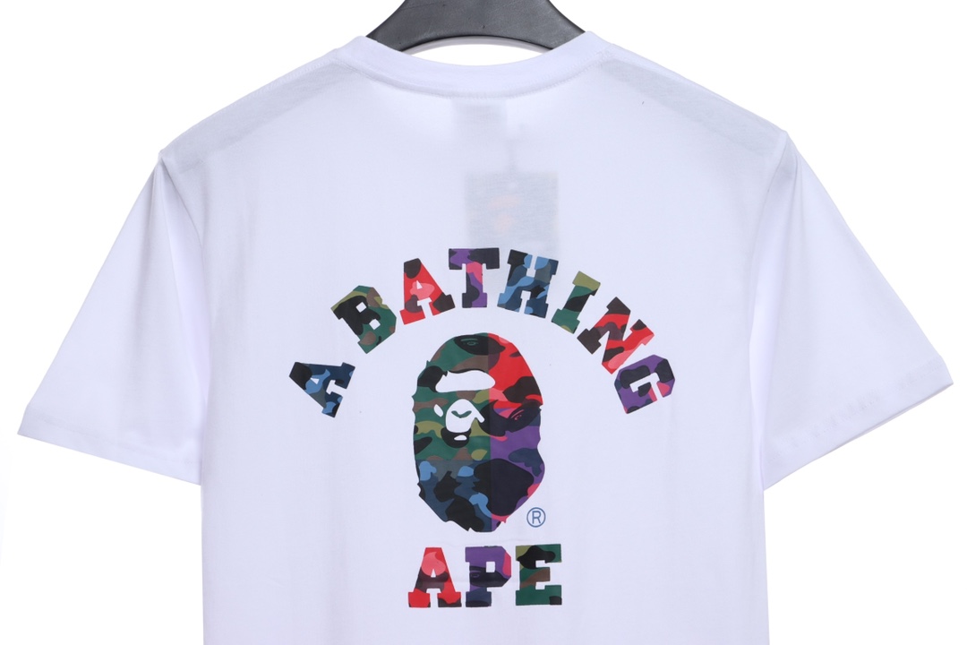 BAPE colorful camouflage printing short sleeves