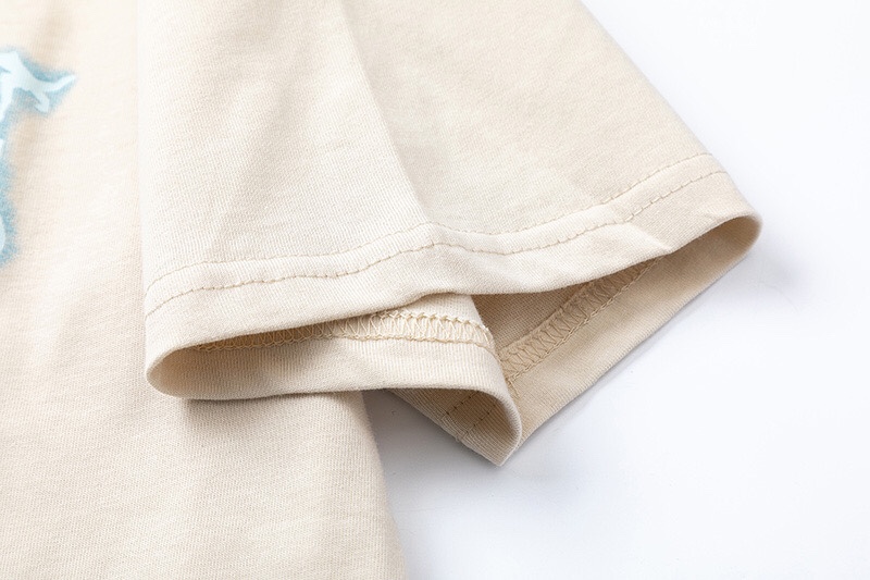 Travis Scott Letter lightning foam printing short sleeves