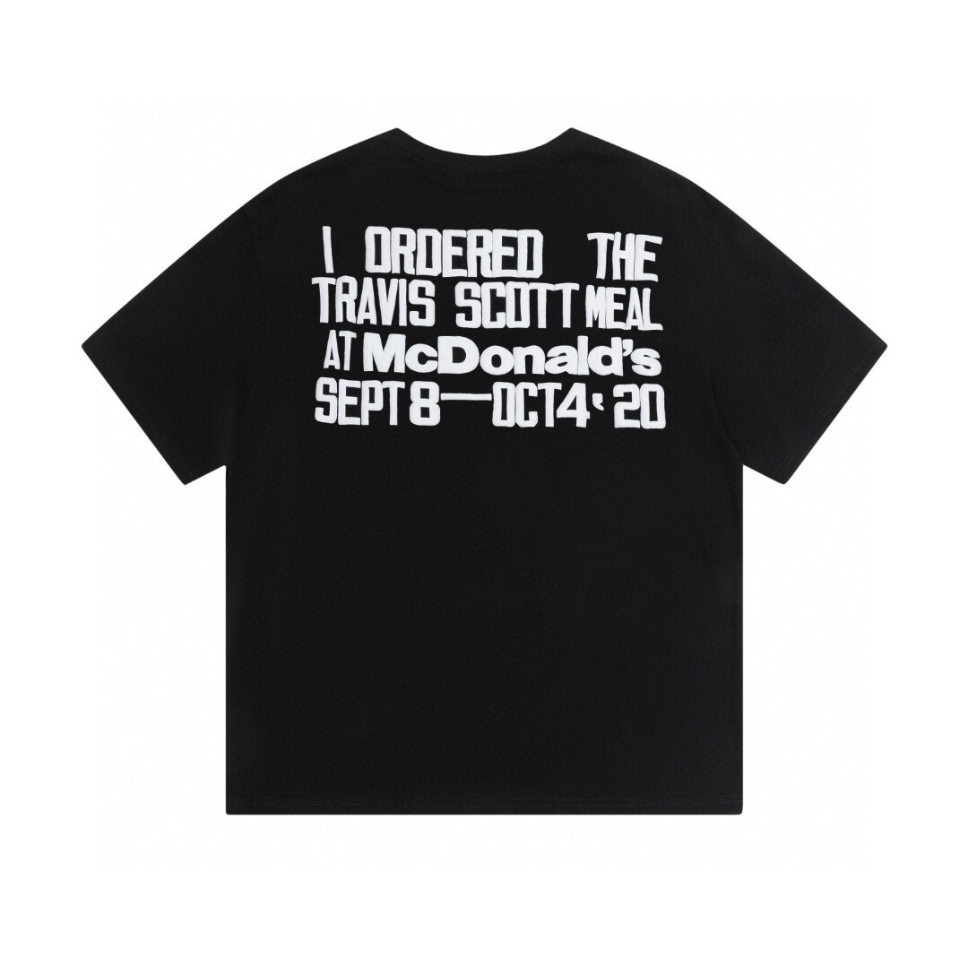 Travis Scott Foam hamburger mouth pattern short sleeves
