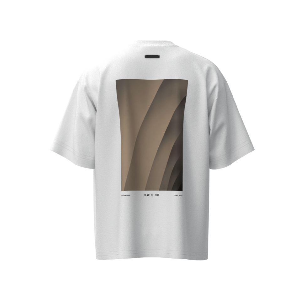 FOG tripartite co-signature RRR123 short-sleeved character letter printing