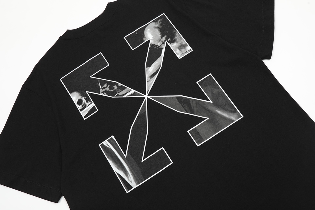 Ow Caravaggio black and white religious short sleeves