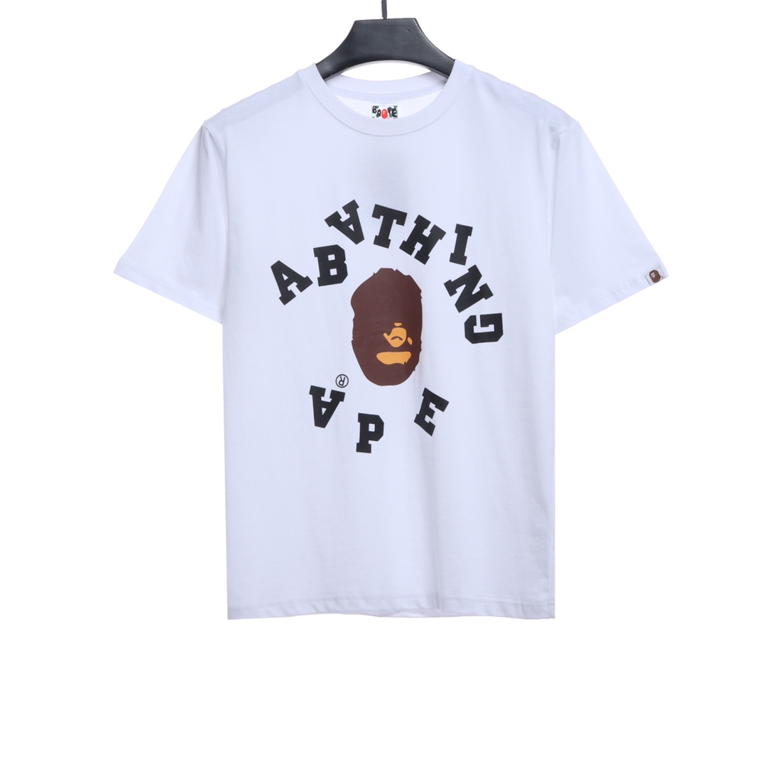 BAPE reverse ape initials printing short sleeves
