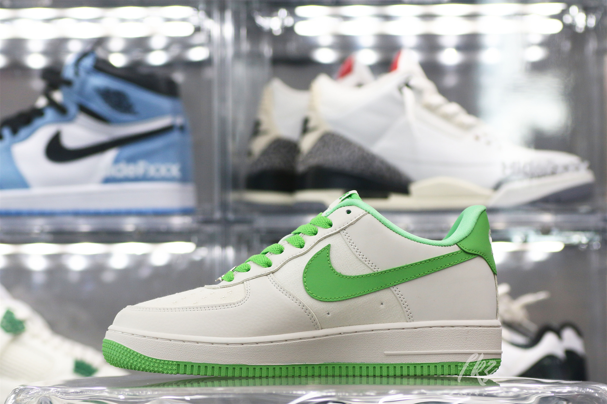 Bape X Nike Air Force 1 White Green Custom shoes