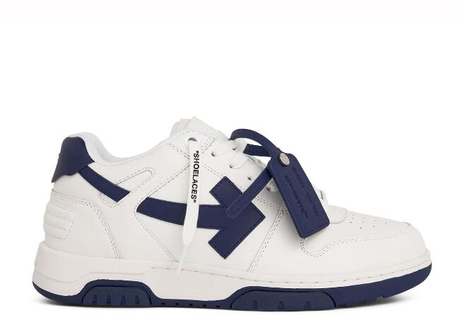 Off-White White Navy Blue Out Of Office Sneaker