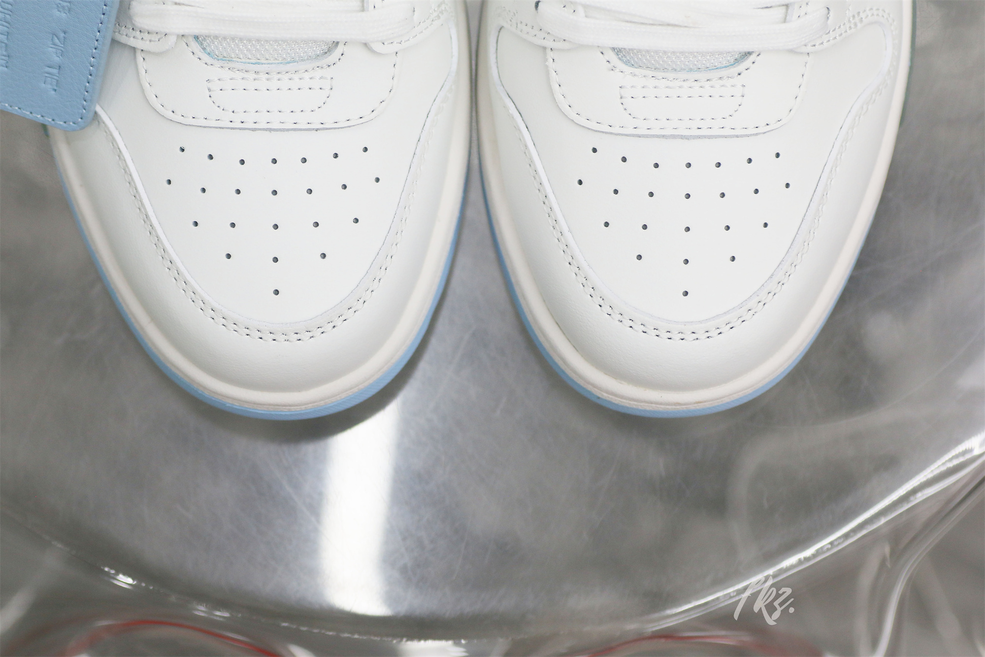 OFF-WHITE White & Blue Out Of Office Sneakers