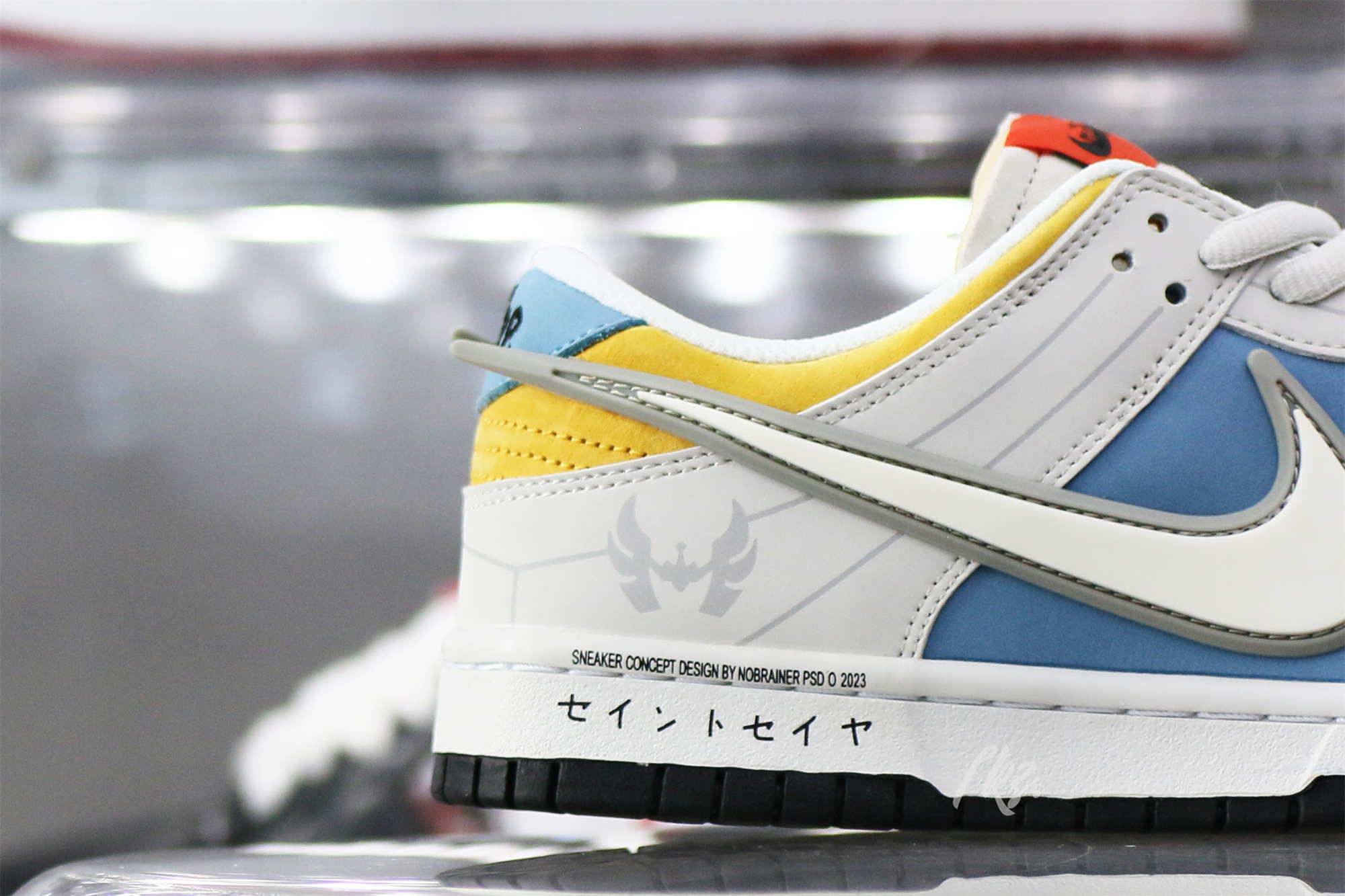 Nike SB Dunk Low & Athena Sail Blun White Grey