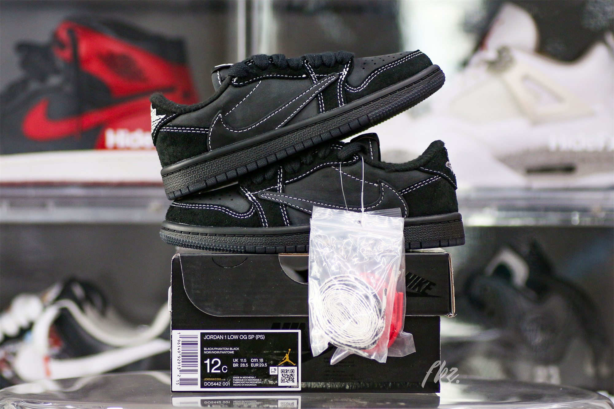 Travis Scott x Jordan 1 Retro Low OG SP Black Phantom Kid (LN5 A1)