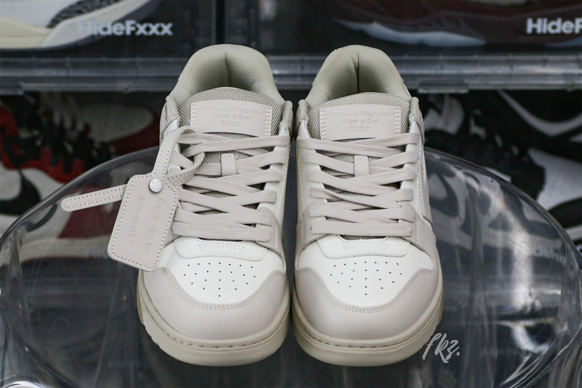 Off-White White & Beige ‘Out Of Office’ Sneakers