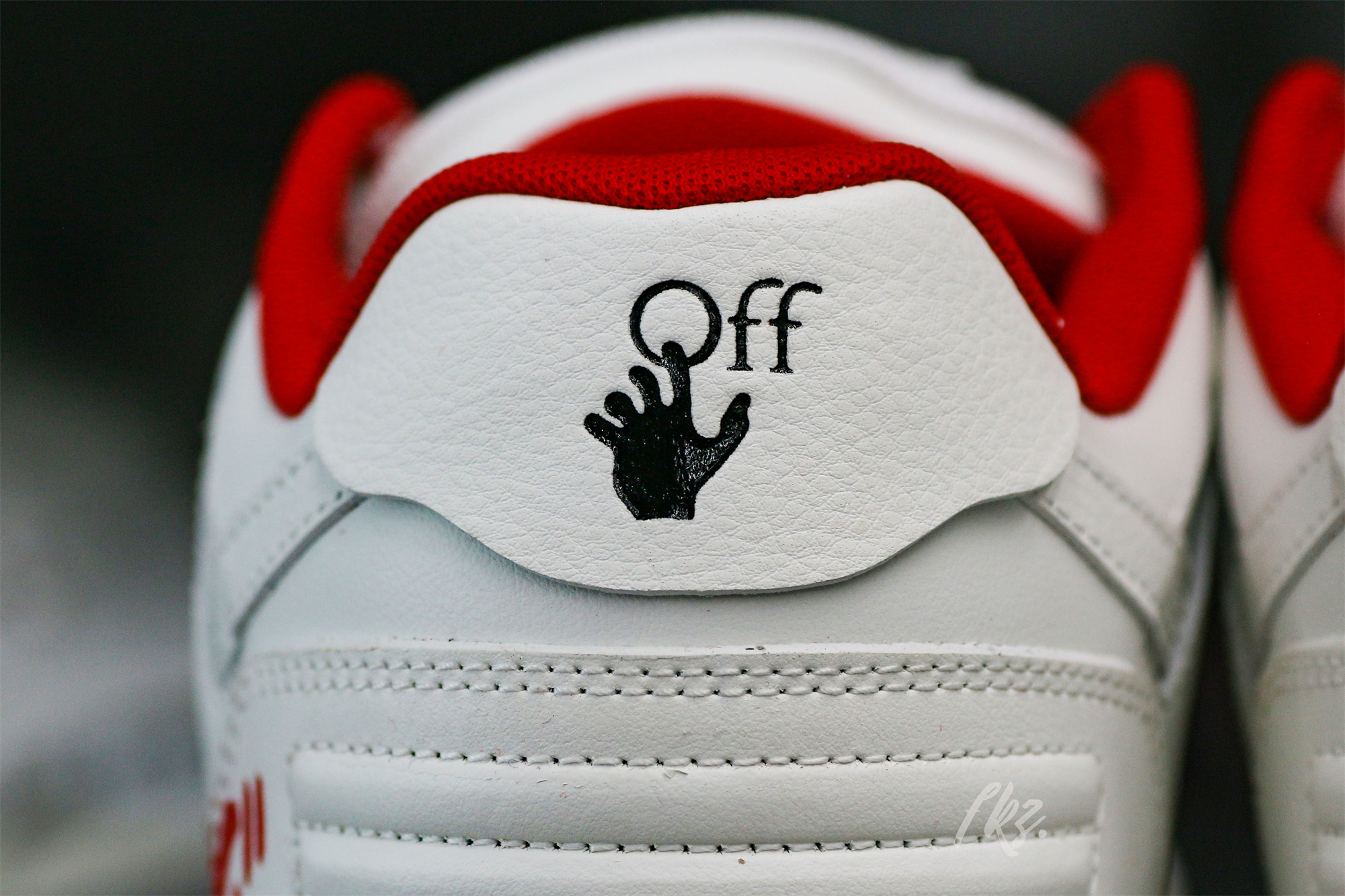 OFF-WHITE White & Red Out of Office ‘OOO’ sneakers