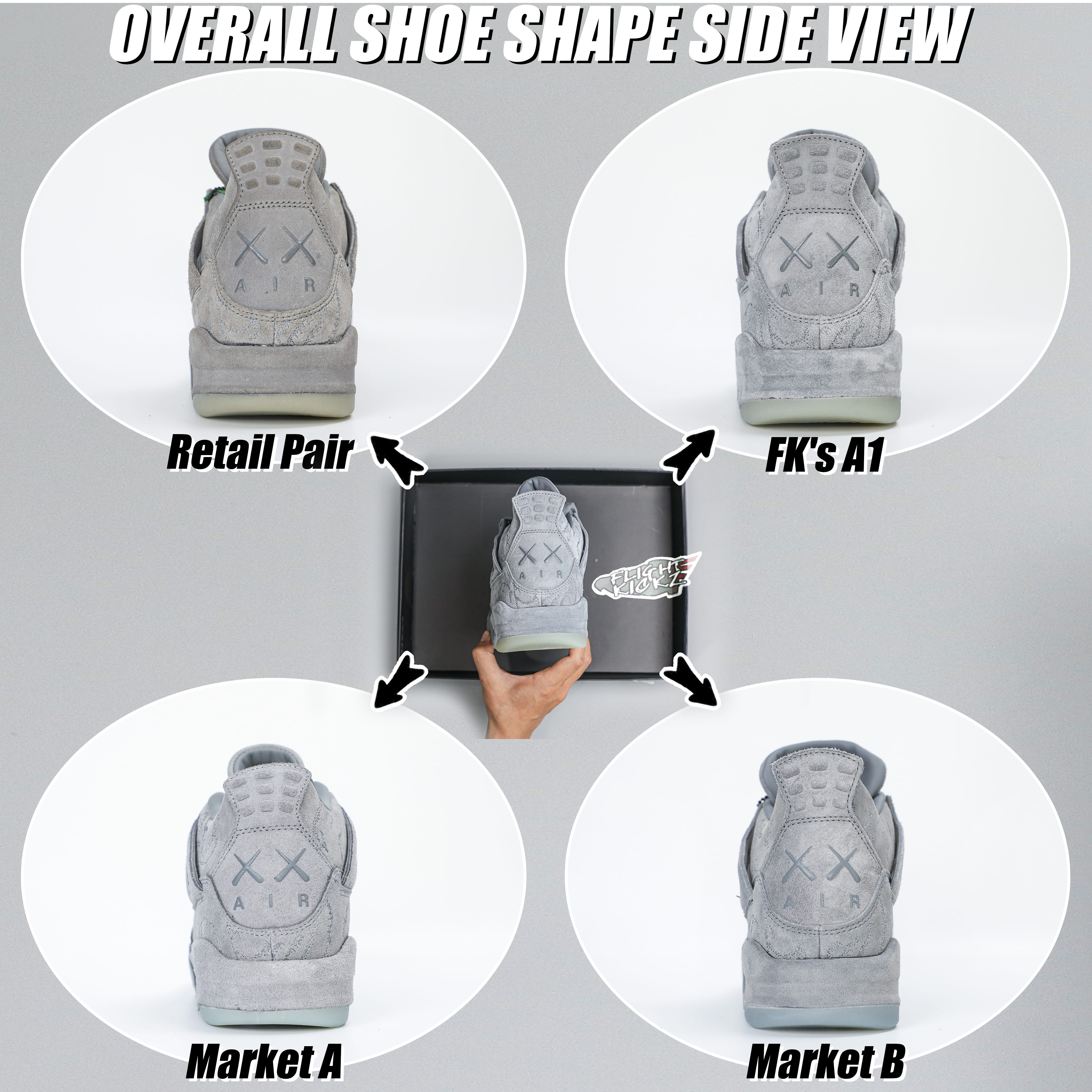 Kaws X Air Jordan 4 Retro Grey 2017 (LN5 A1 Batch)