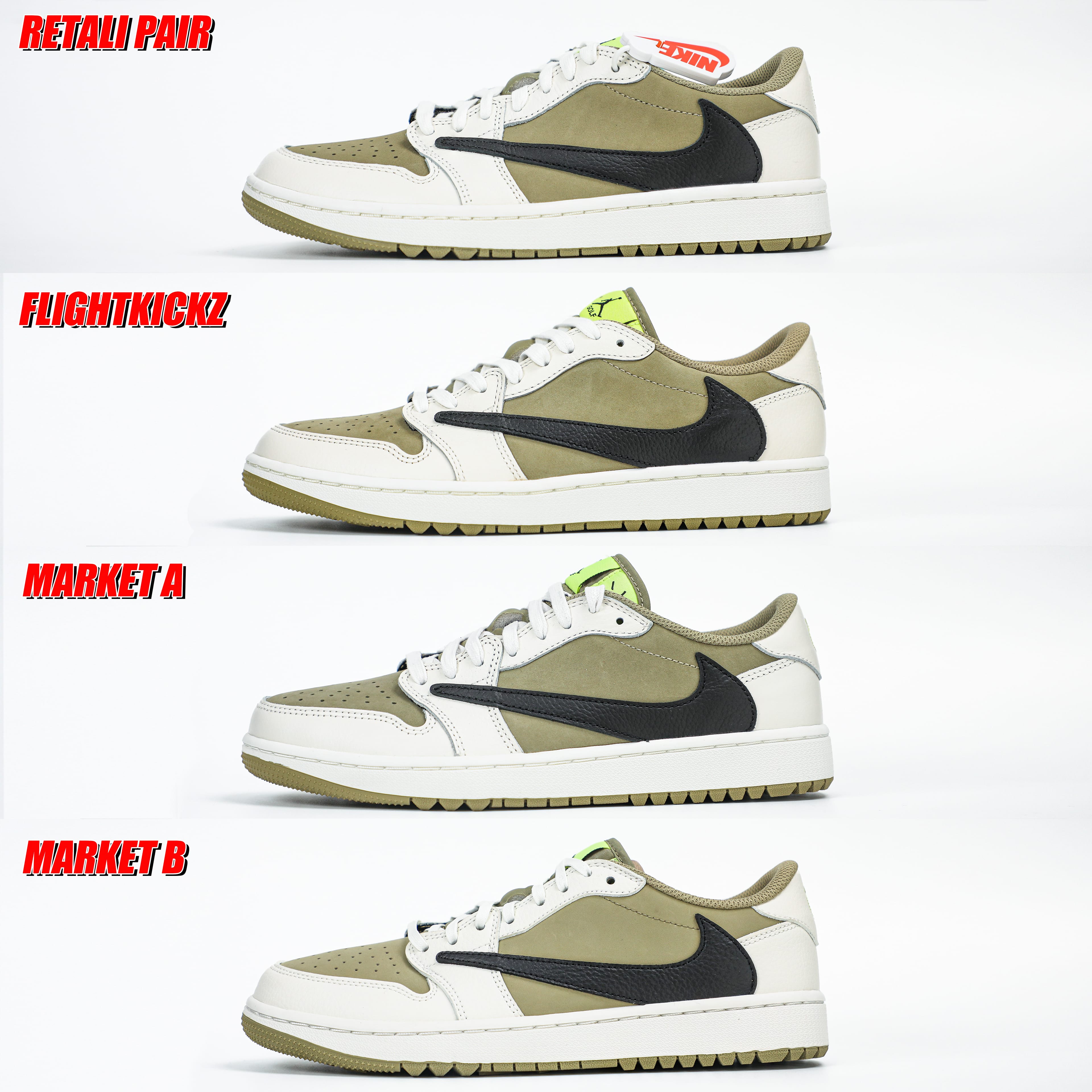 Travis Scott x Air Jordan 1 Low Golf Neutral Olive (LN5 A1)