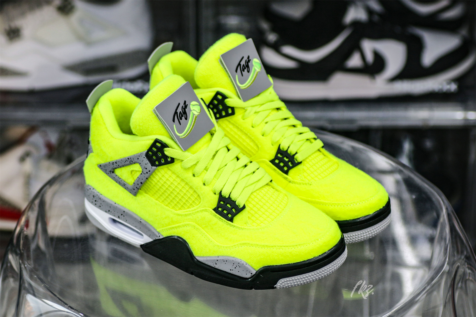 Air Jordan 4 “Tennis Ball” Custom Atomic Green/Black