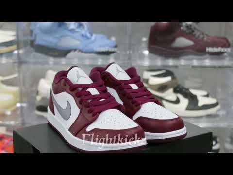 Air Jordan 1 Low Retro White Bordeaux 2022