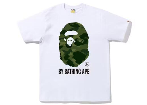 BAPE Green Color Camo By Bathing Tee