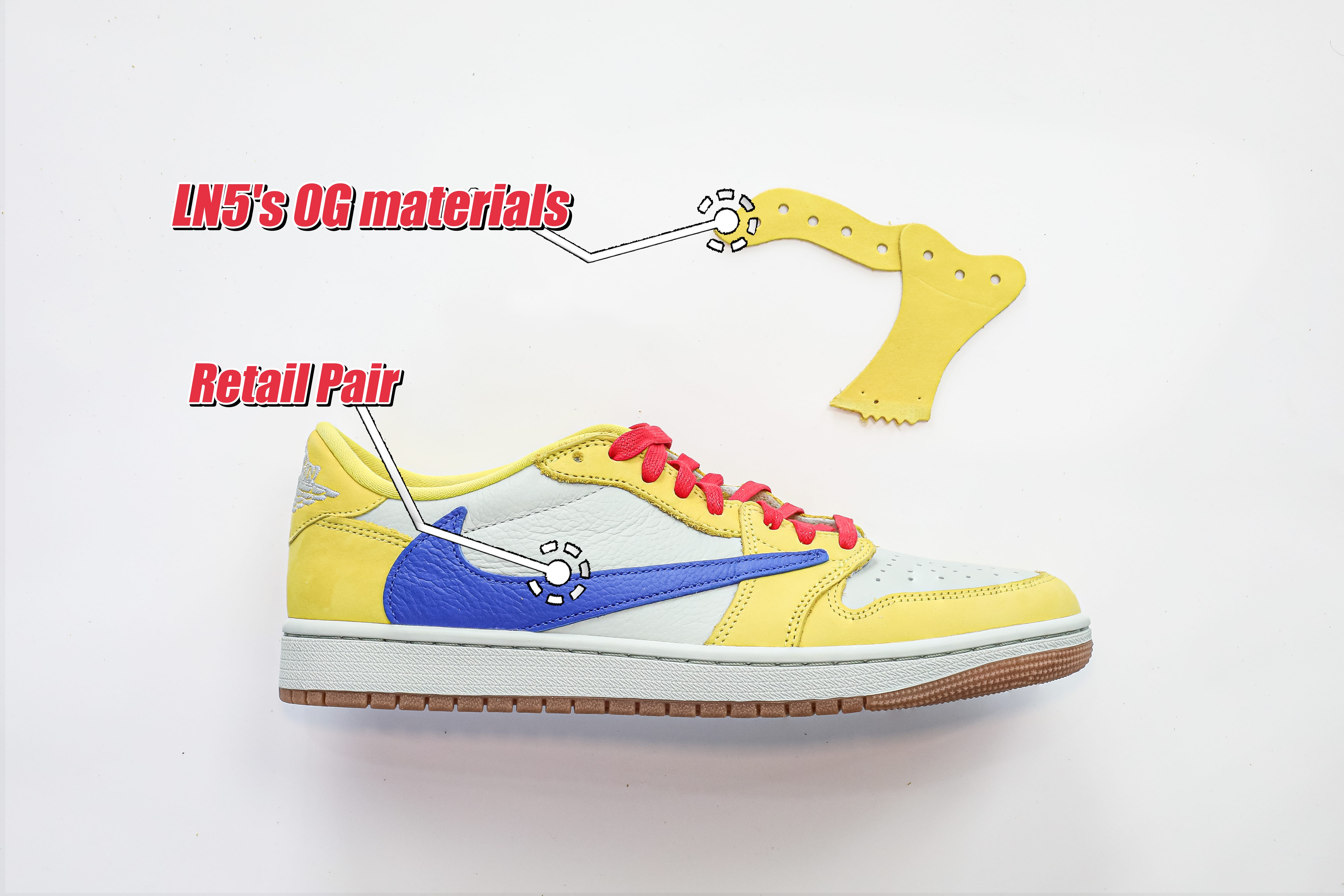 Travis Scott x Air Jordan 1 Retro Low OG SP “Elkins/Canary Yellow” (LN5 A1 batch)