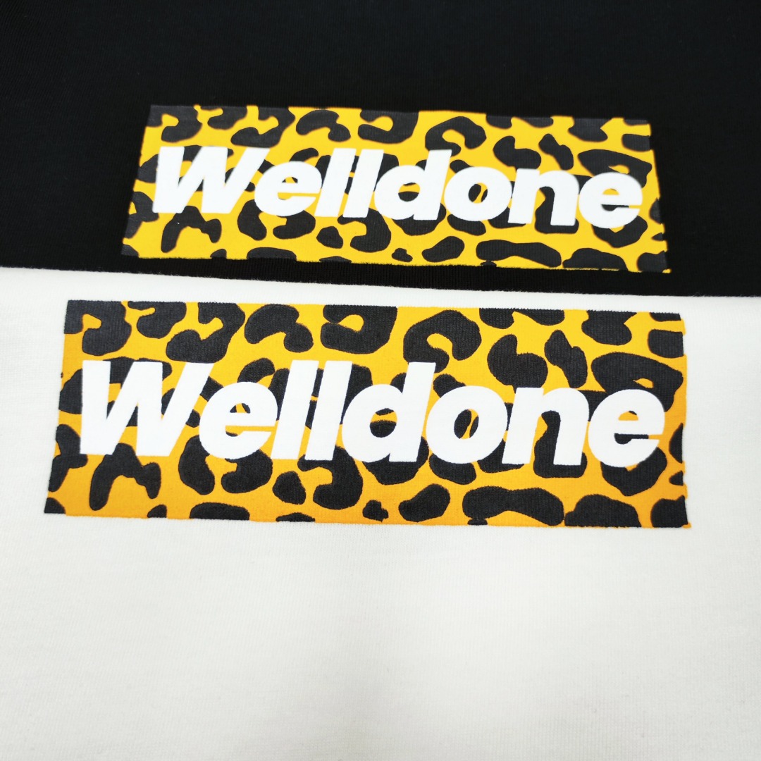 WE11D0NETRACK Leopard print Box Log T-Shirt