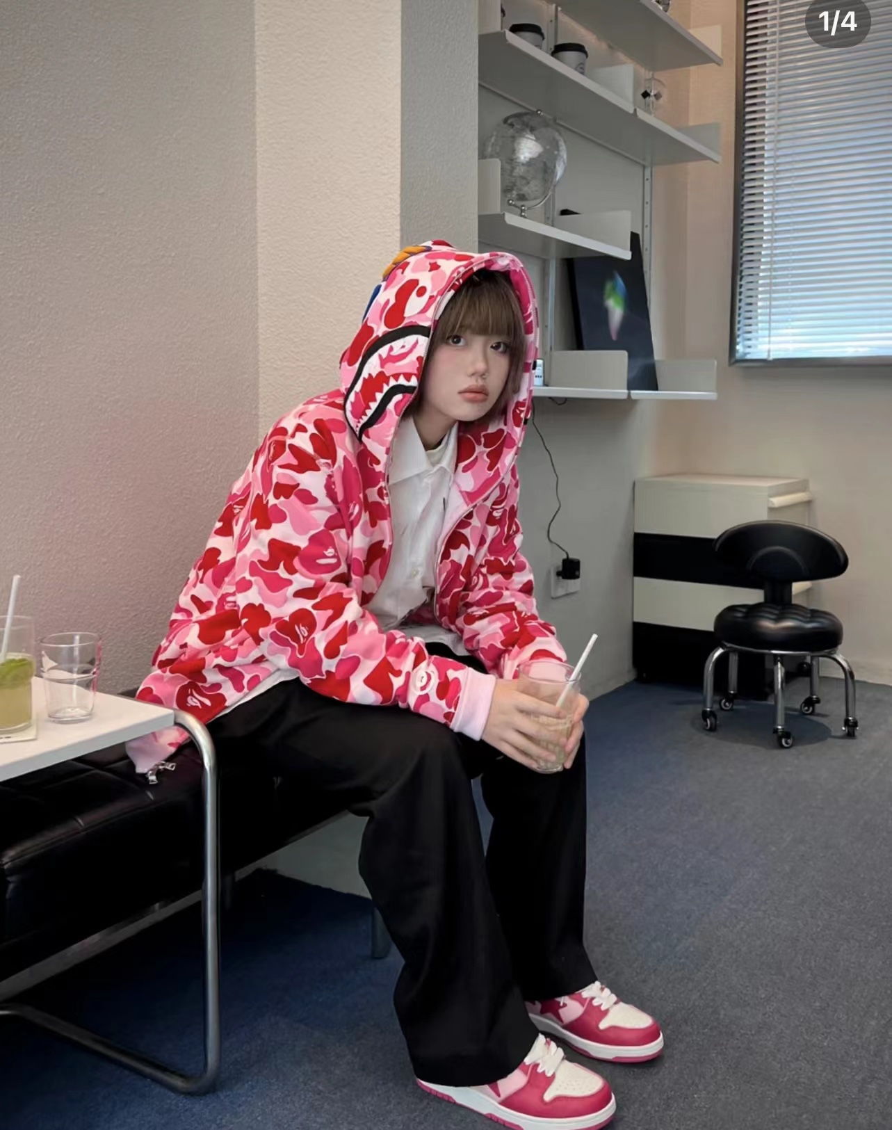 BAPE Classic Shark Mouth Camouflage Zip Hoodie